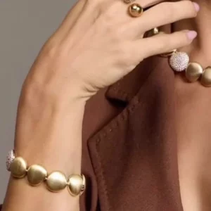 Golden Glow Bead Necklace