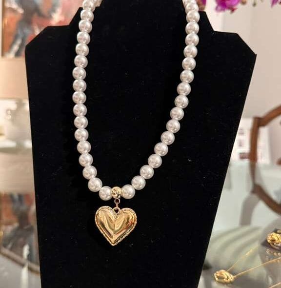 Heart Pearl Set Jewelry