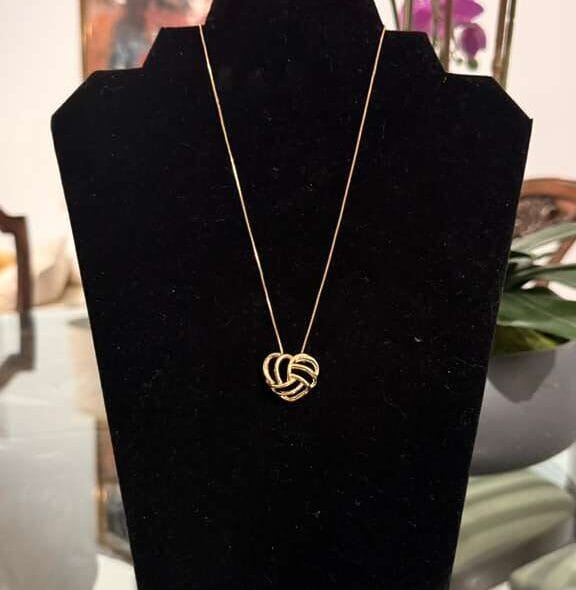Elegant Gold Heart Jewelry Set – Necklace & Earrings