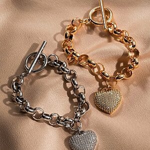 Heart Chain Bracelets – Just Gold