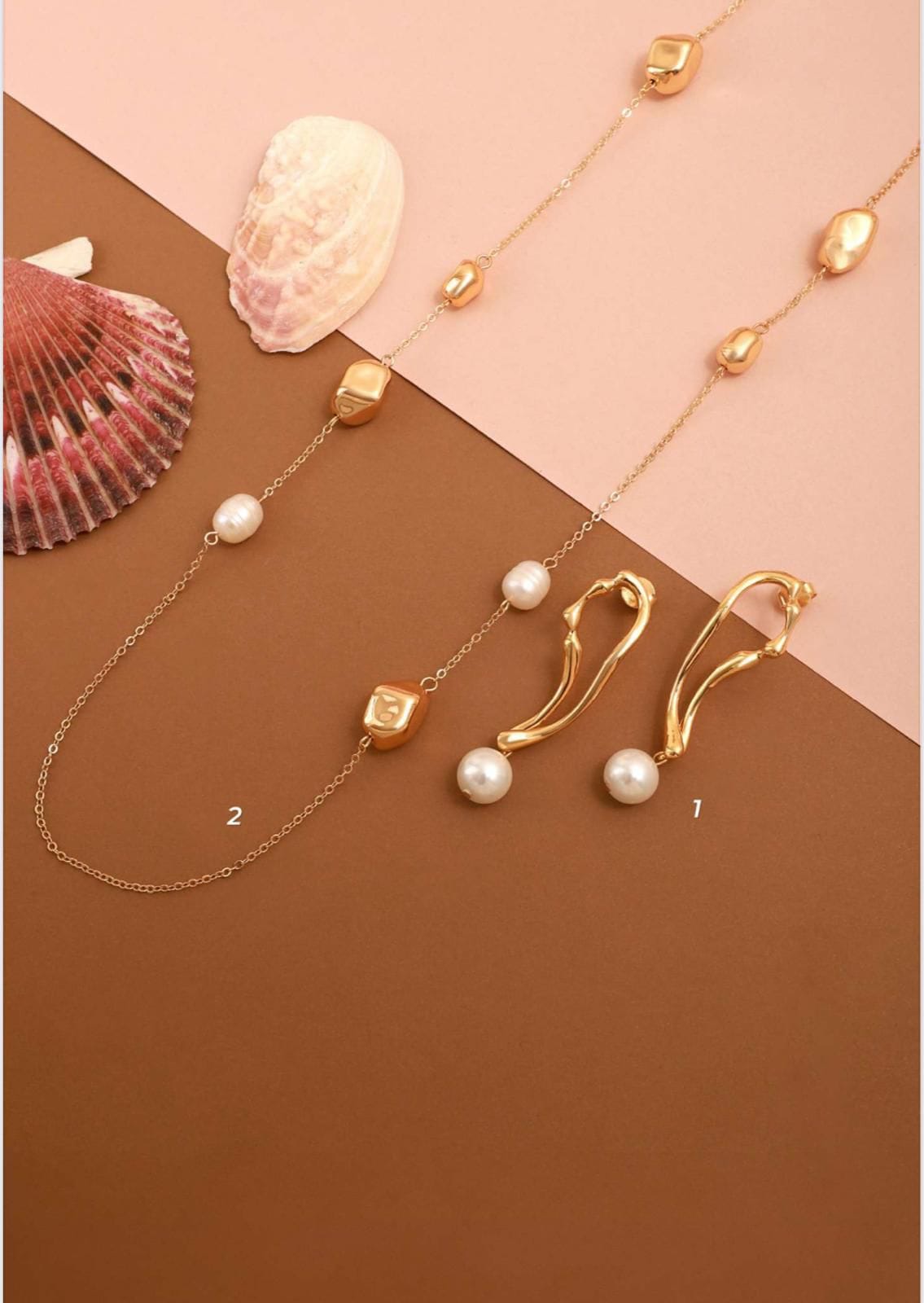 pearl harmony set gold earrings necklace madu joia rara | Pearl Harmony Set Pearl Harmony Set