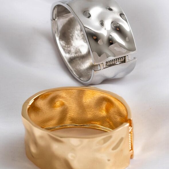 Sol & Lua Hammered Cuff Bracelets
