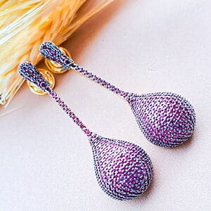 Rosé Elegance Drop Earrings Pink zirconia crystal semi-jewelry Luxury for women