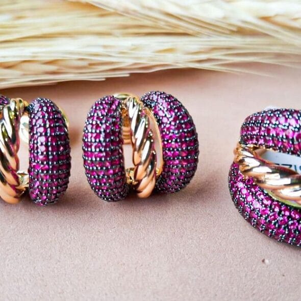 Ruby Twist Luxe Set jewelry for special occasions