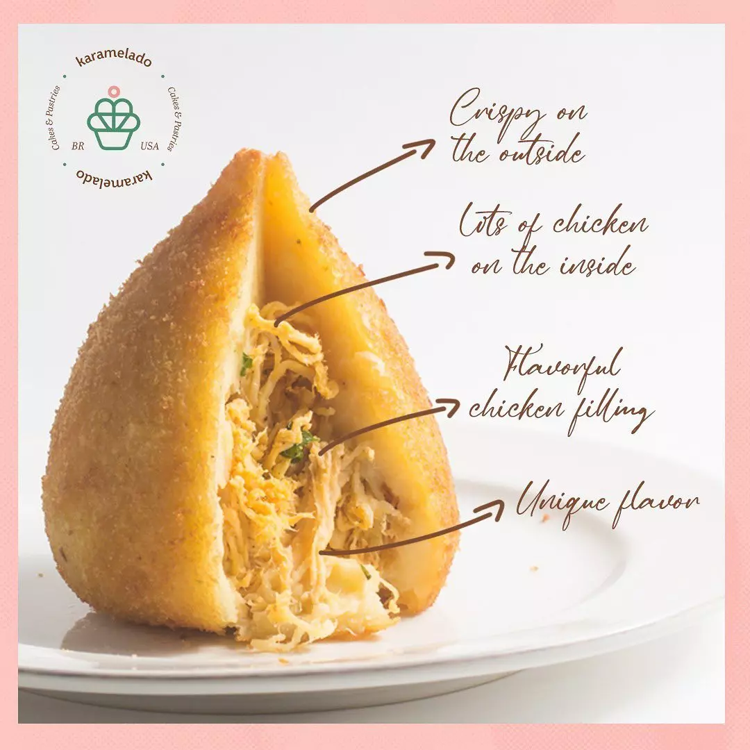 Coxinha de frango chicken bites brazilian snack | Karamelado Savory Traditional Brazilian Snacks (100 pieces) Karamelado Savory Traditional Brazilian Snacks (100 pieces) - Image 4