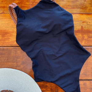 Black Braided Strap One‑Piece Swimsuit – Fashion Brasil Sun and Sea