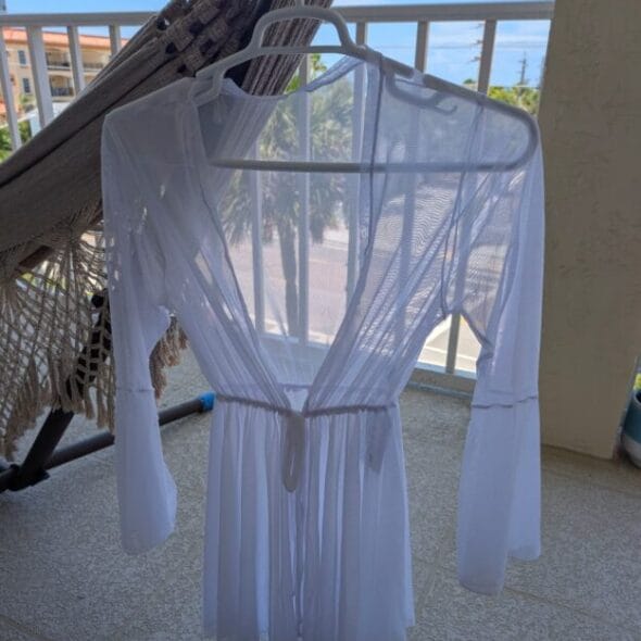 White Short Beach Cover‑Up – Fashion Brasil Sun and Sea