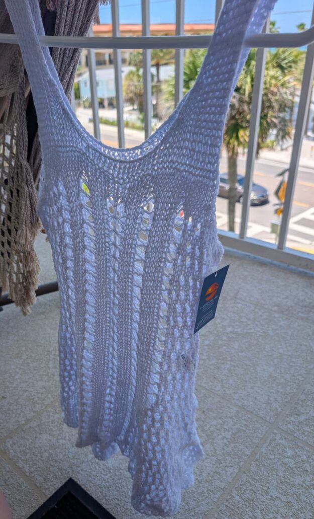 White Crochet knit Beach Dress  Fashion Brasil Sun and Sea - Favesin - Lightweight White Crochet knit Beach Dress with an open knit Design and