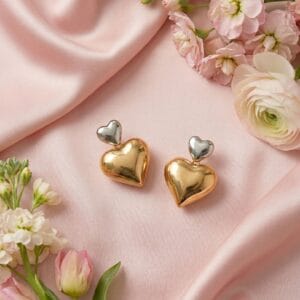 Elegant Petal Glow earrings by Madu Joia Rara inspired by soft blush tones, floral delicacy, and timeless feminine elegance