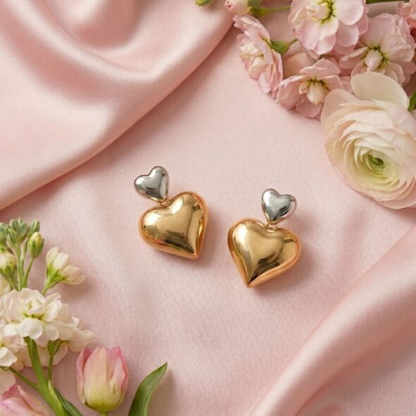 Elegant Petal Glow earrings by Madu Joia Rara inspired by soft blush tones, floral delicacy, and timeless feminine elegance