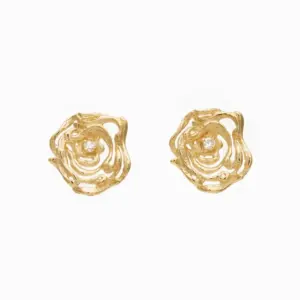 Blooming Flower Micro Zirconia Earrings - Mari Semijoias