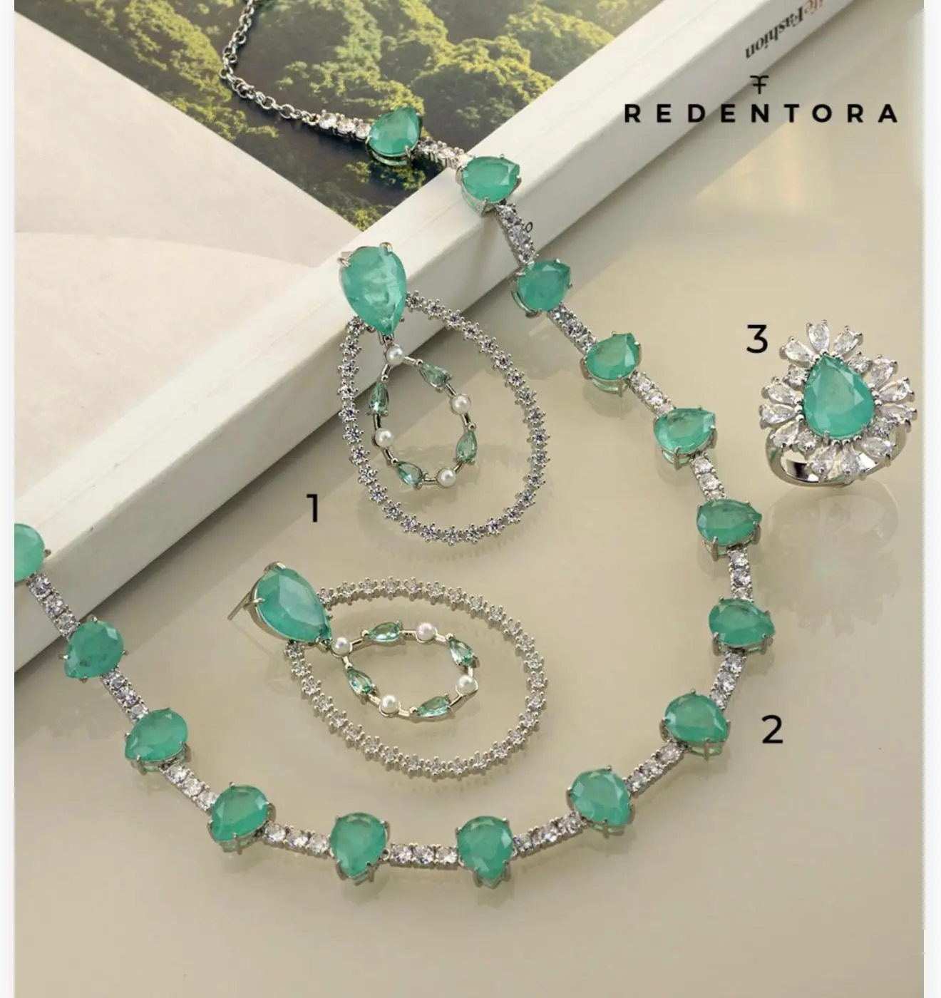 mari semijoias luxury emerald ring lifestyle | Emerald Bloom Ring - Mari Semijoias White rhodium ring with green semi-precious stone