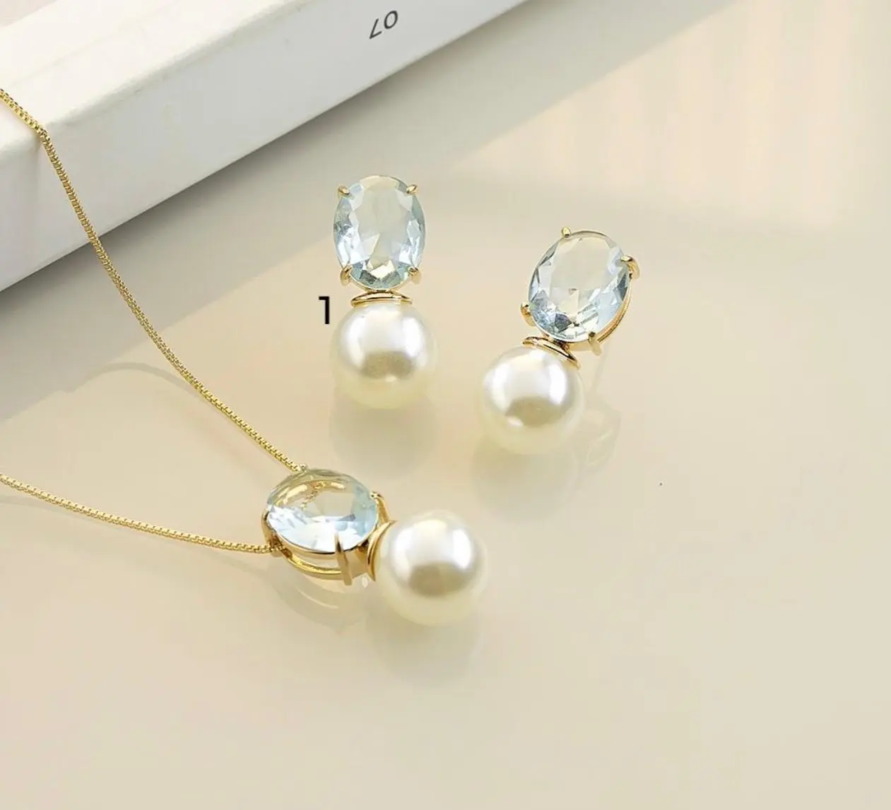 mari semijoias sky pearl jewelry set | Sky Pearl Jewelry Set - Mari Semijoias Sky Pearl Jewelry Set - Mari Semijoias - Image 3