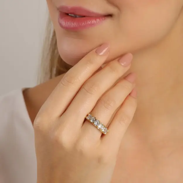 cropped round cut zirconia eternity band ring mari semijoias front | Round-Cut Zirconia Eternity Band Ring - Mari Semijoias Round-Cut Zirconia Eternity Band Ring - Mari Semijoias