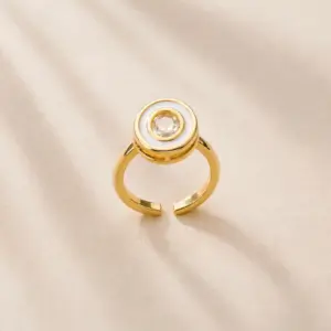 Pearl Halo Adjustable Ring - Mari Semijoias