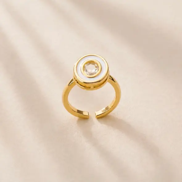 Pearl Halo Adjustable Ring - Mari Semijoias