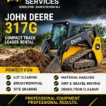John Deere 317G Compact Track Loader (Skid Steer) Rental